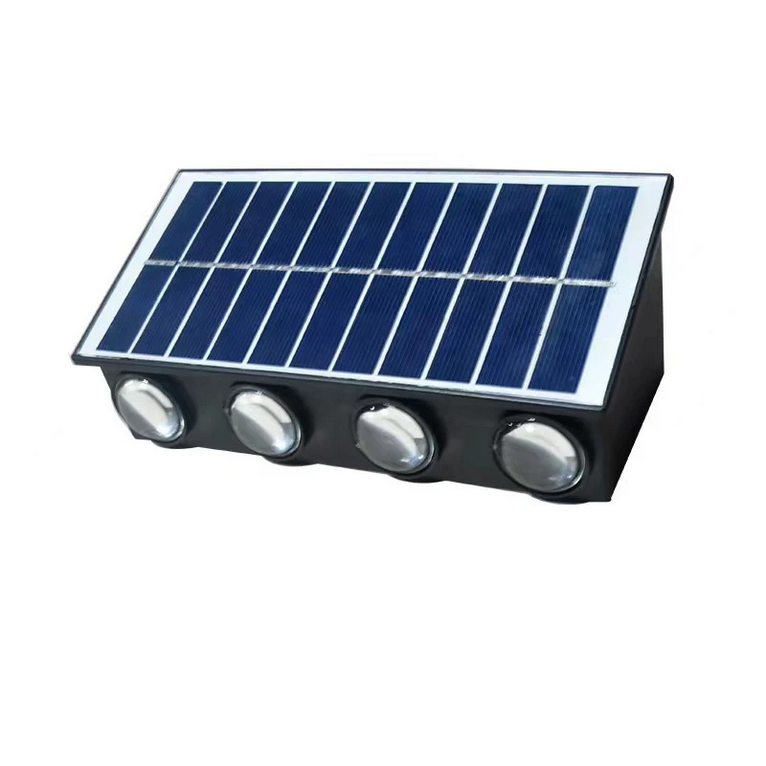 Aplica LED Exterior Solaris, 8 Surse de lumina, Lumina Calda, Negru