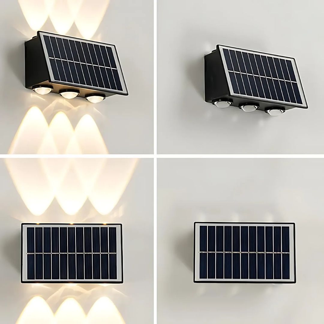 Aplica LED Exterior Solaris, 6 Surse de lumina, Lumina Calda, Negru