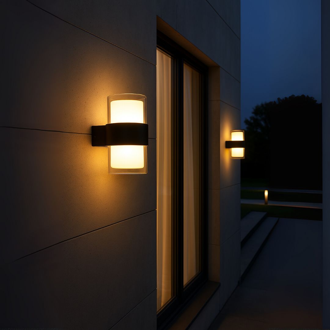 Aplica LED Exterior MIRA, 2 Surse de lumina, Lumina Calda, Negru
