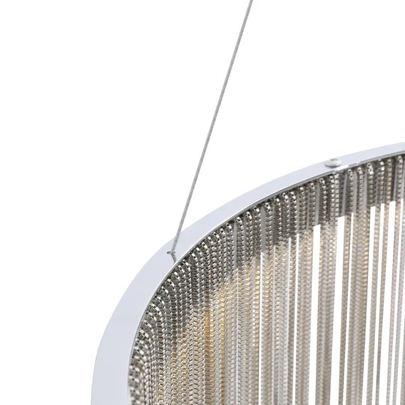 Lustra LED suspendata cu telecomanda ILLUMINA MAGNUS, 32W, lumina Rece/Calda/Neutra, Dimabila, Crom Lucios