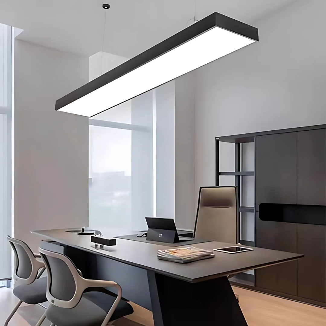 Lustra LED suspendata DARIN, 96W, Inaltime Reglabila, Lumina Rece, Negru