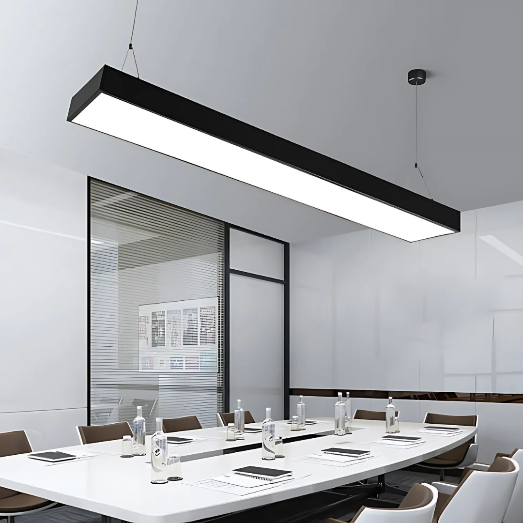 Lustra LED suspendata DARIN, 96W, Inaltime Reglabila, Lumina Rece, Negru