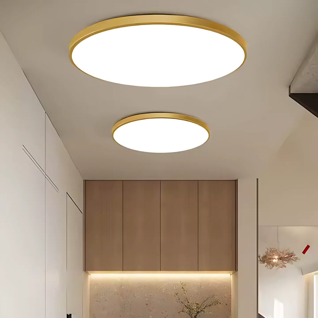 Plafoniera LED SOLIS 37cm 32W Lumina Neutra Auriu