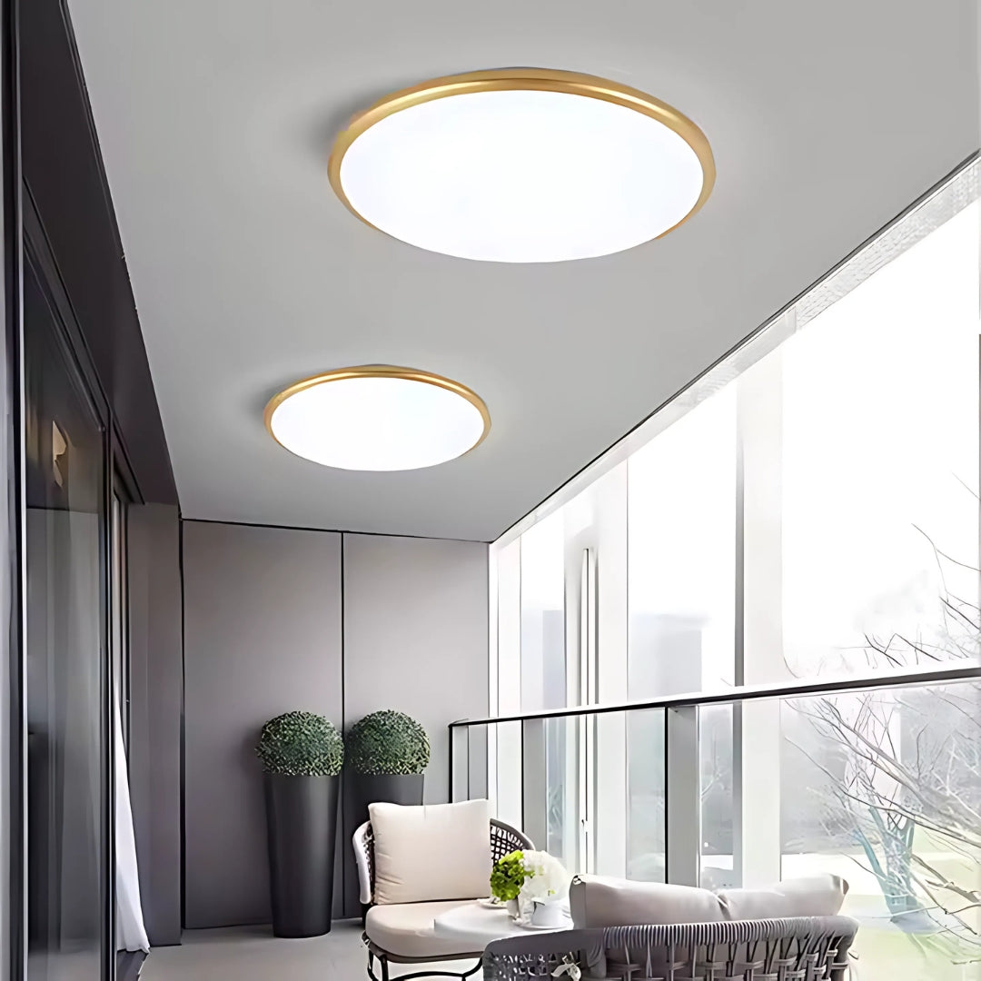 Plafoniera LED SOLIS 37cm 32W Lumina Neutra Auriu