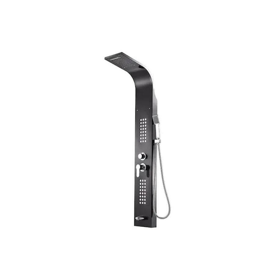 Panou de Dus, din Inox, Negru Lucios