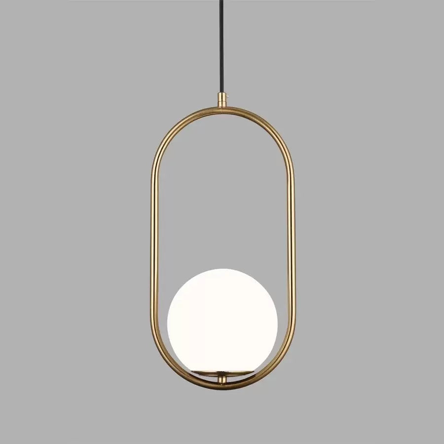 Lustra LOFT Gallery Modern, 1x E27, Alb Auriu, Metal, Inaltime Reglabila