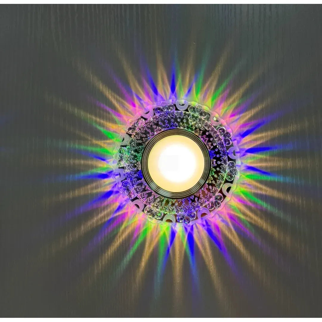 Spot LED, FARBSPIEL, 5W, Rotund, lumina RGB/Neutra, Transparent