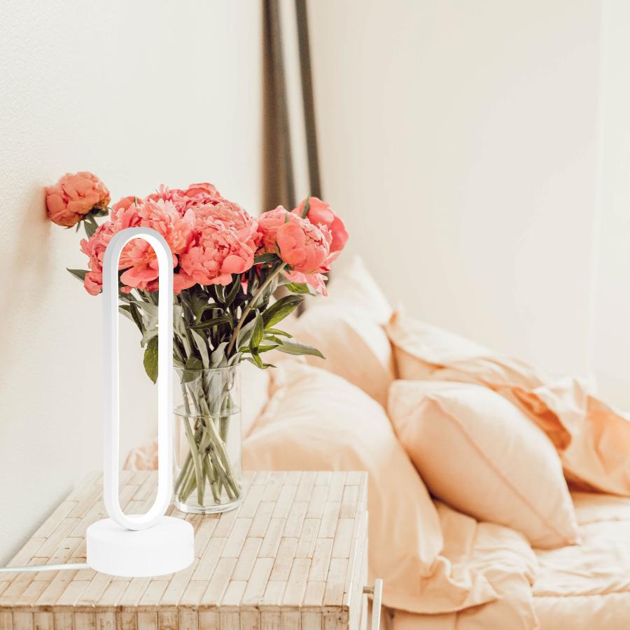 Veioza LED, 30W, 3000K/4000K/6000K, Metal si Acril, Alb V8728WH - LEDS