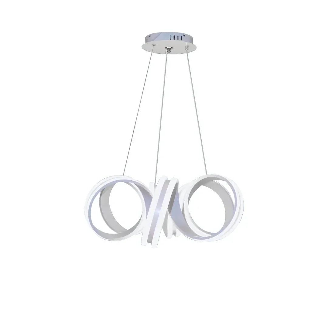 Lustra LED suspendata cu telecomanda INFINITY TWIST 180W, Ondulata, lumina Rece/Calda/Neutra, Dimabila, Alb, Inaltime Reglabila Lustre Moderne Default Title Alessandro Design