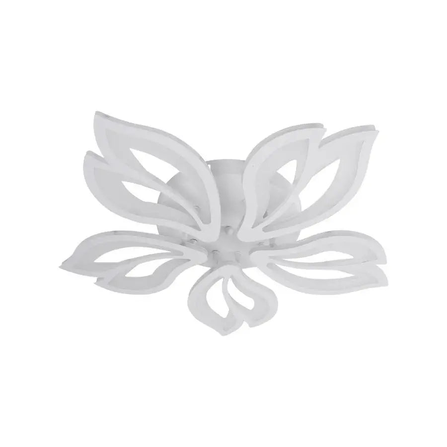 Lustra LED cu telecomanda LILY 75W, 5 Elemente, lumina Rece/Calda/Neutra, Dimabila, Alb