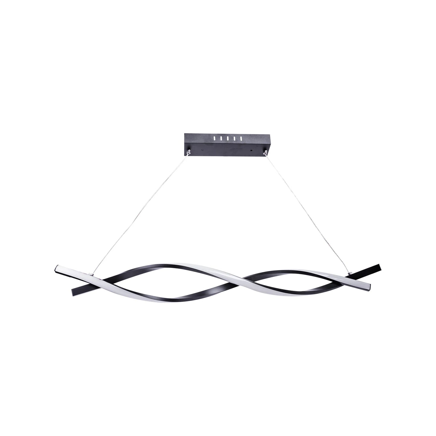 Lustra LED suspendata cu telecomanda FLUX 80W, lumina Rece/Calda/Neutra, Dimabila, Negru, Inaltime Reglabila