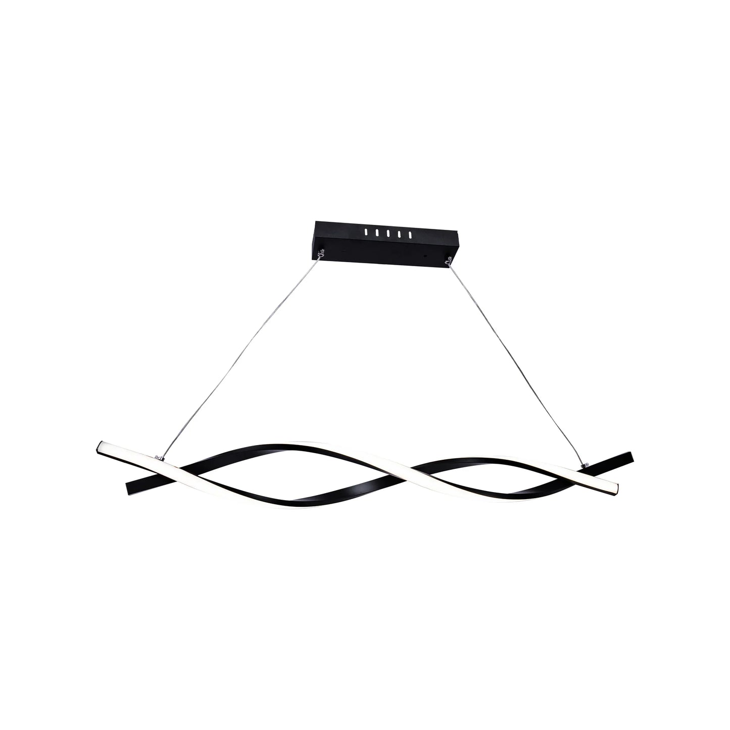 Lustra LED suspendata cu telecomanda FLUX 80W, lumina Rece/Calda/Neutra, Dimabila, Negru, Inaltime Reglabila