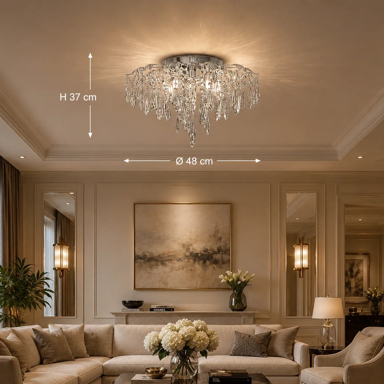 Candelabru Cristal LUMIRA Eleganza, 5x E14, Diametru 48cm, Crom Lucios - 01_CC9221-5CH.png