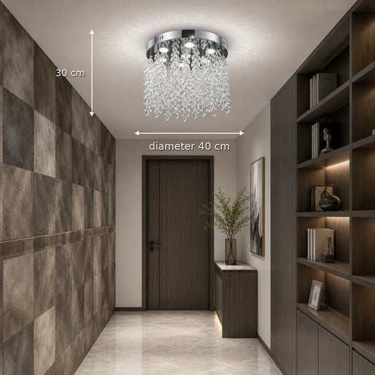 Candelabru LED Cristal LLC210/400CH Rotund, 22W, Lumina Rece/Calda/Neutra, Cristal, Crom Lucios - 02_LLC210-400CH.png