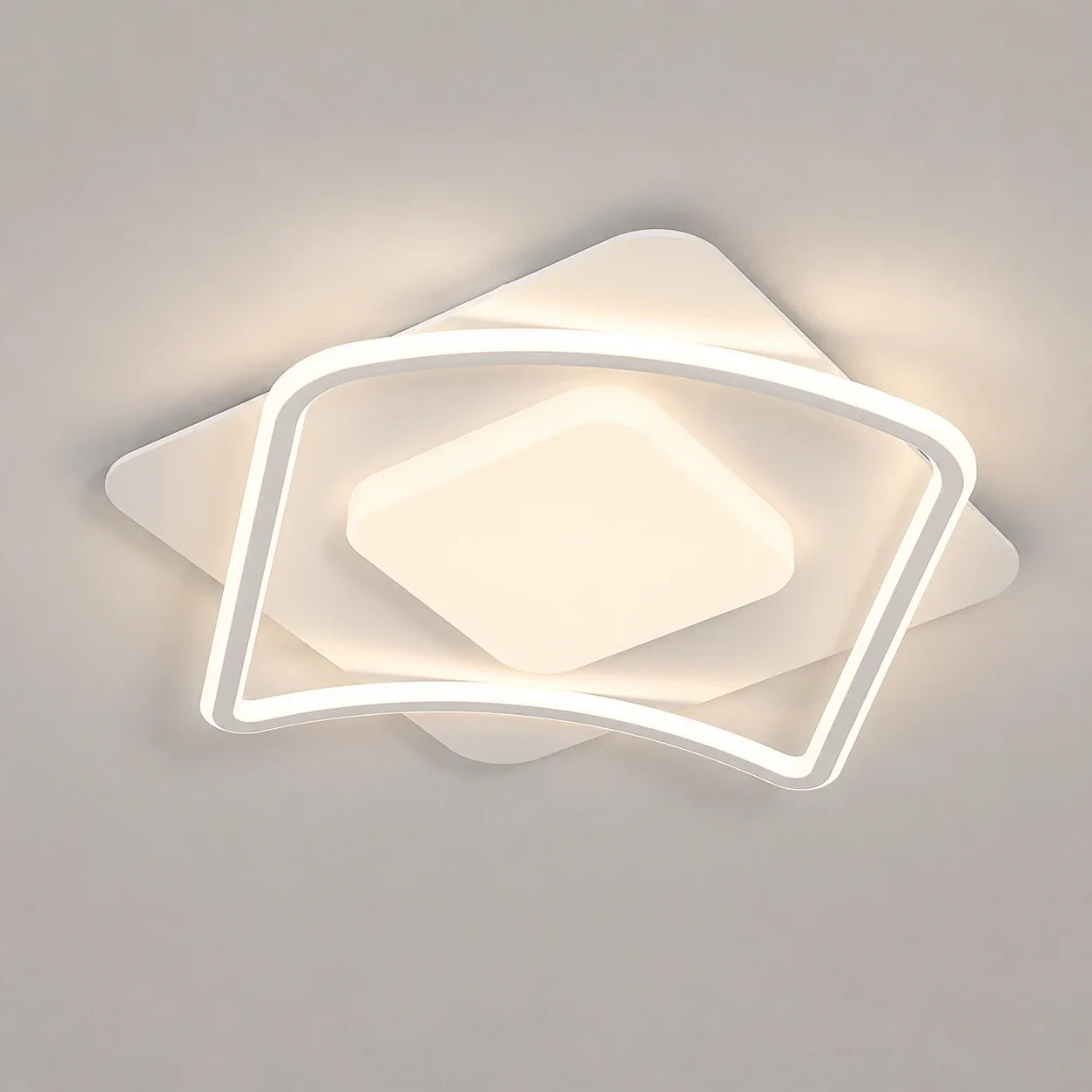 Lustra LED cu telecomanda MODERNO 53W, 2 Patrate, lumina Rece/Calda/Neutra, Dimabila, Alb - LT634-500P_cover.png