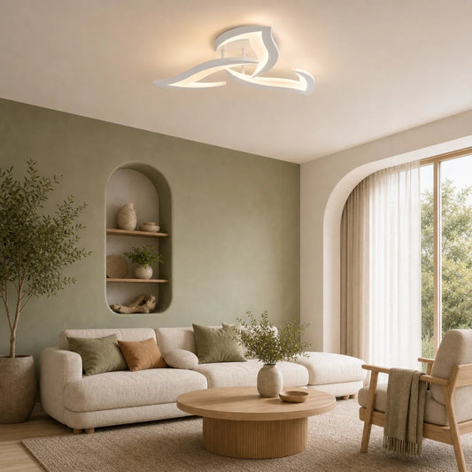 Lustra LED cu telecomanda LOTUS 32W, 3 Petale, lumina Rece/Calda/Neutra, Dimabila, Alb - LT660-3WH_cover.png