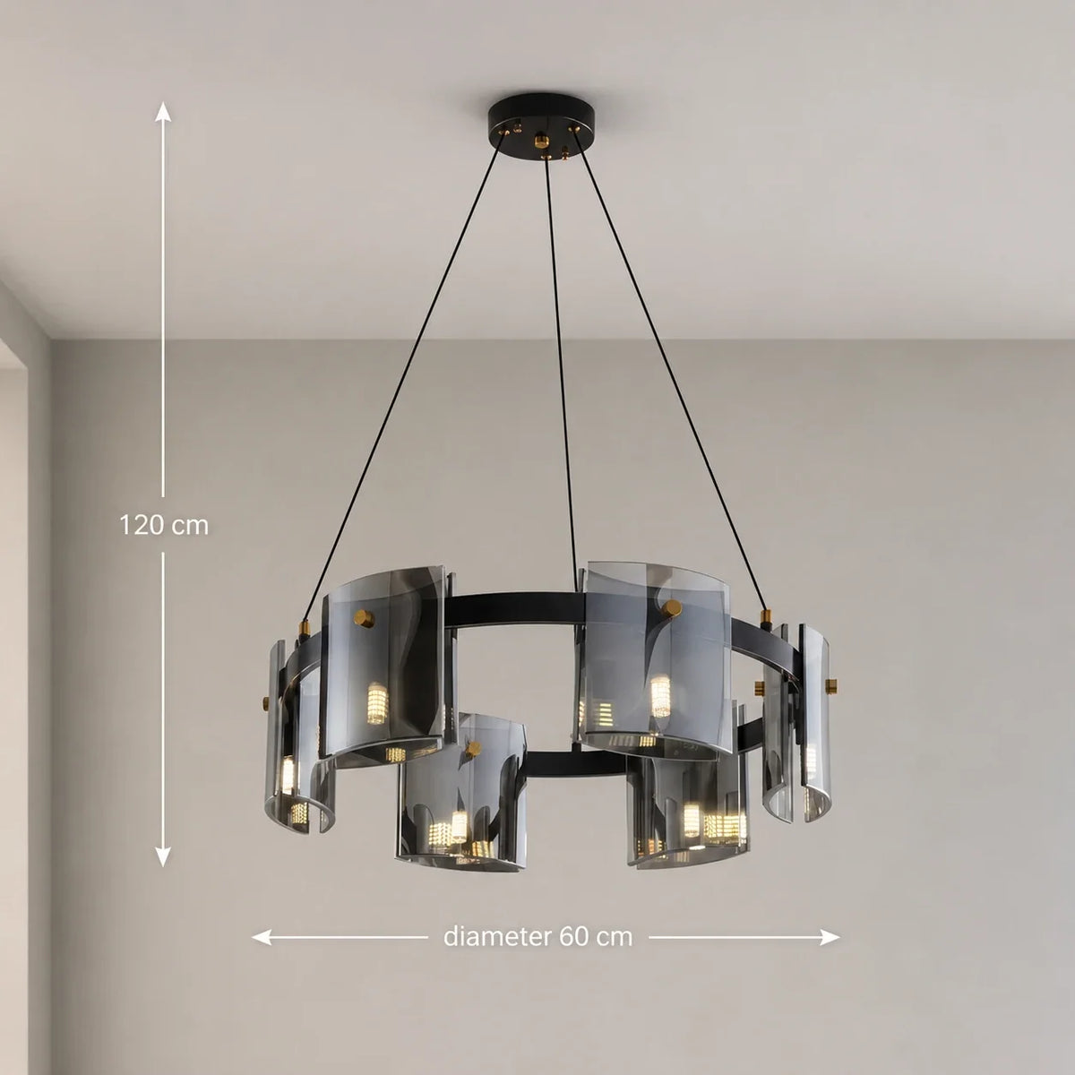 Candelabru Modern, Valmontreux Largo, 6xG9, Diametru 60cm, Negru, Inaltime Reglabila - 05_CM360-600BK.png