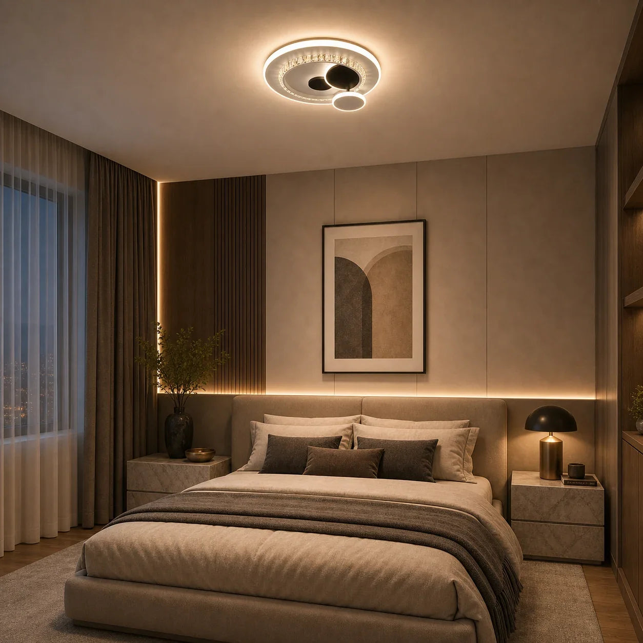 Lustra LED cu cristal HELIOX, 37W, 4 Cercuri, lumina Rece/Calda/Neutra, Negru - 05_LL653-300BK.png
