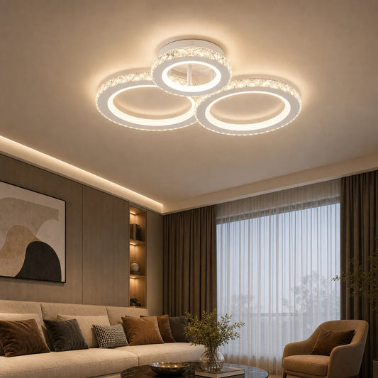 Lustra LED cu telecomanda si cristal NOVA ROTONDA RGB 75W, 3 Cercuri, lumina Rece/Calda/Neutra, Dimabila, Alb - 05_LT073-3WH.png