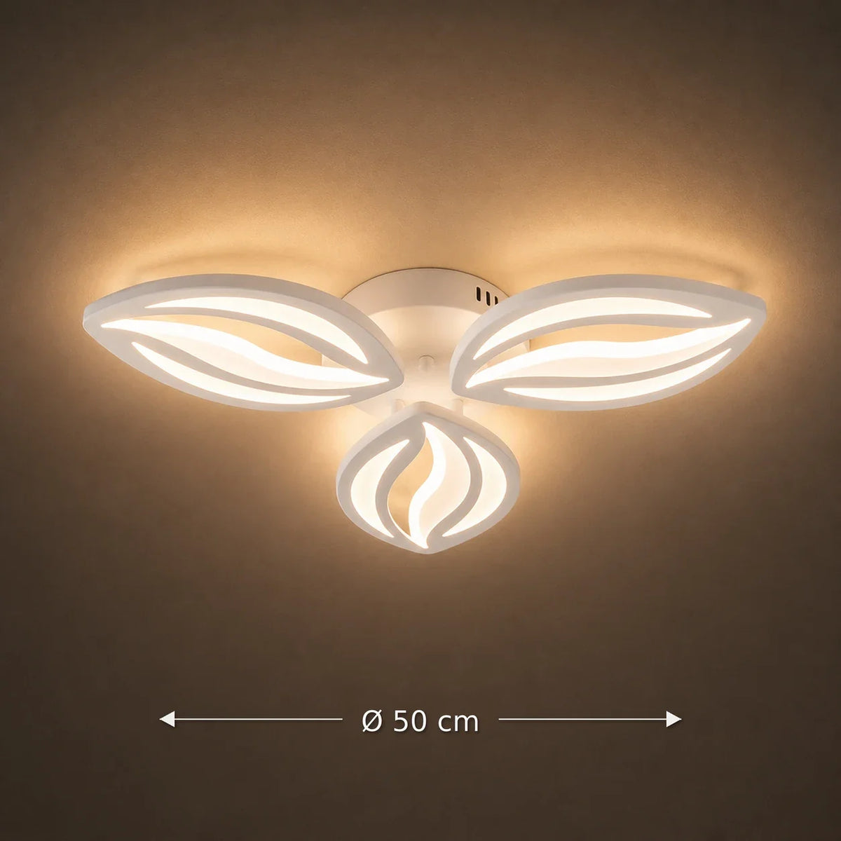 Lustra LED cu telecomanda ORCHID 40W, 3 Petale, lumina Rece/Calda/Neutra, Dimabila, Alb - 05_LT280-3WH.png