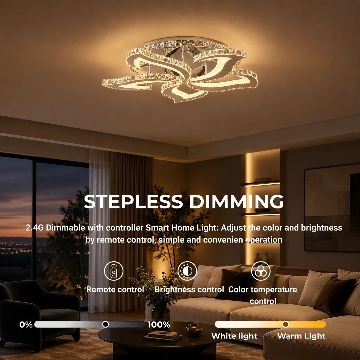 Lustra LED cu telecomanda si cristal Alejandro RGB 88W, 5 Flori, lumina Rece/Calda/Neutra, Dimabila, Crom Lucios - 06_LT071-5.png