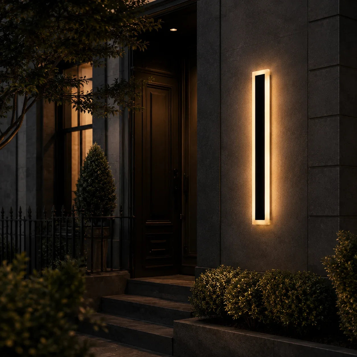 Aplica LED de Exterior Mack, Lungime 30cm, 4W, IP65, Metal, Liniar, Negru - 07_AX200-300BK.png