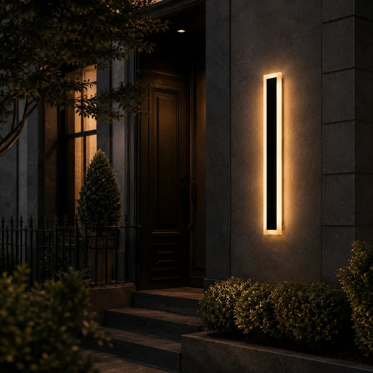 Aplica LED de Exterior Mack, Lungime 30cm, 4W, IP65, Metal, Liniar, Negru - 07_AX200-300BK.png