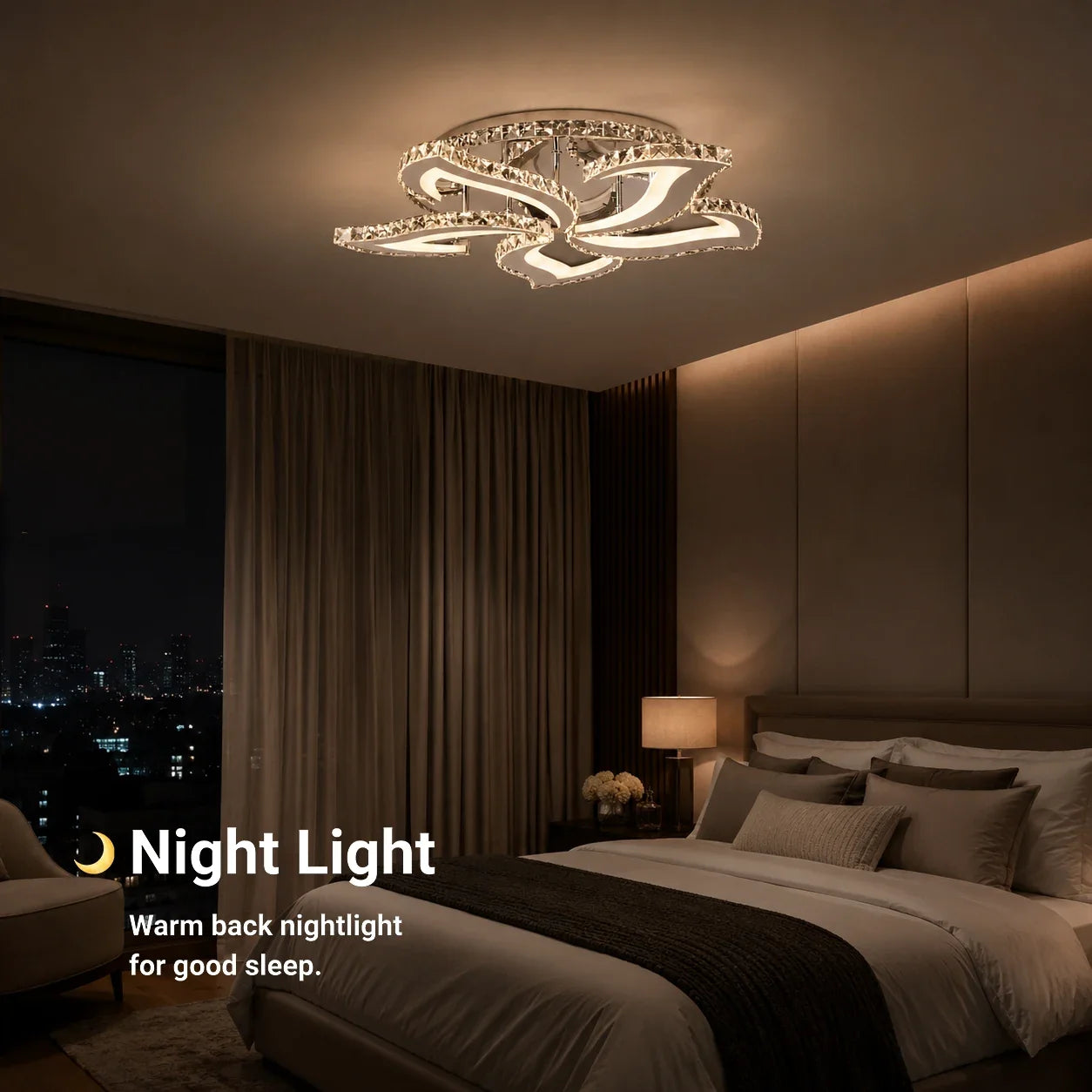 Lustra LED cu telecomanda si cristal Alejandro RGB 88W, 5 Flori, lumina Rece/Calda/Neutra, Dimabila, Crom Lucios - 07_LT071-5.png