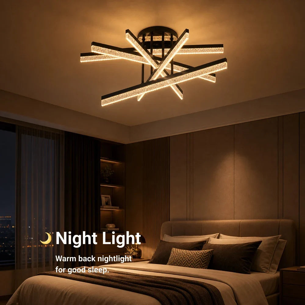 Lustra LED cu Telecomanda LT179/5BK, 68W, 5 Elemente, Lumina Rece/Clada/Neutra, Dimabila, Negru - 08_LT179-5BK.png