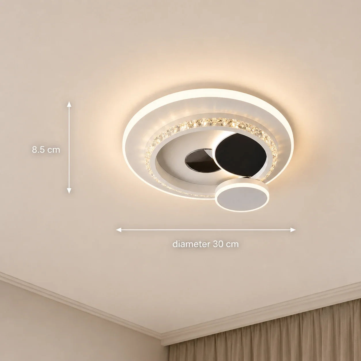 Lustra LED cu cristal HELIOX, 37W, 4 Cercuri, lumina Rece/Calda/Neutra, Negru - 09_LL653-300BK.png