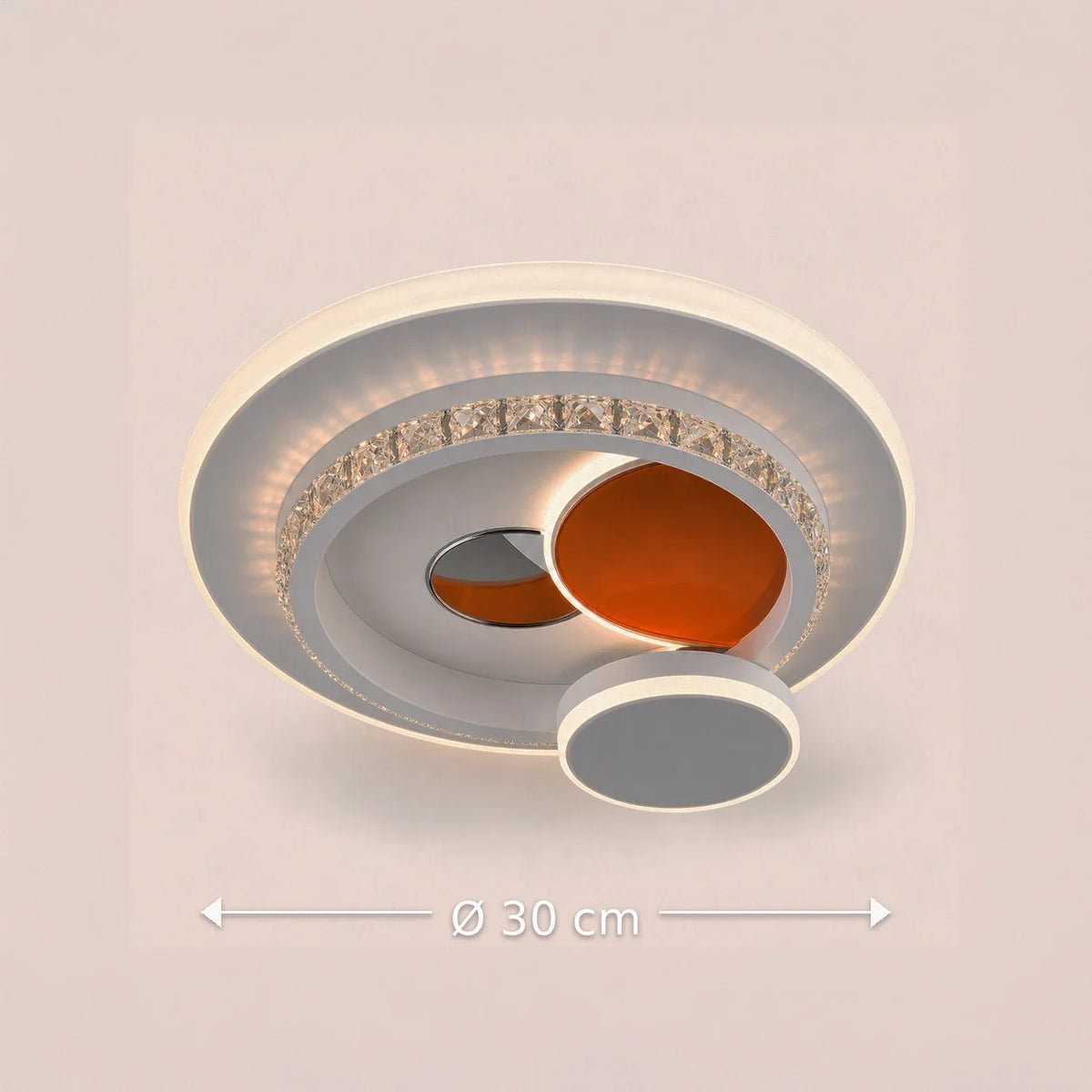 Lustra LED cu cristal HELIOX, 40W, 4 Cercuri, lumina Rece/Calda/Neutra, Alb - 09_LL653-300OR.png