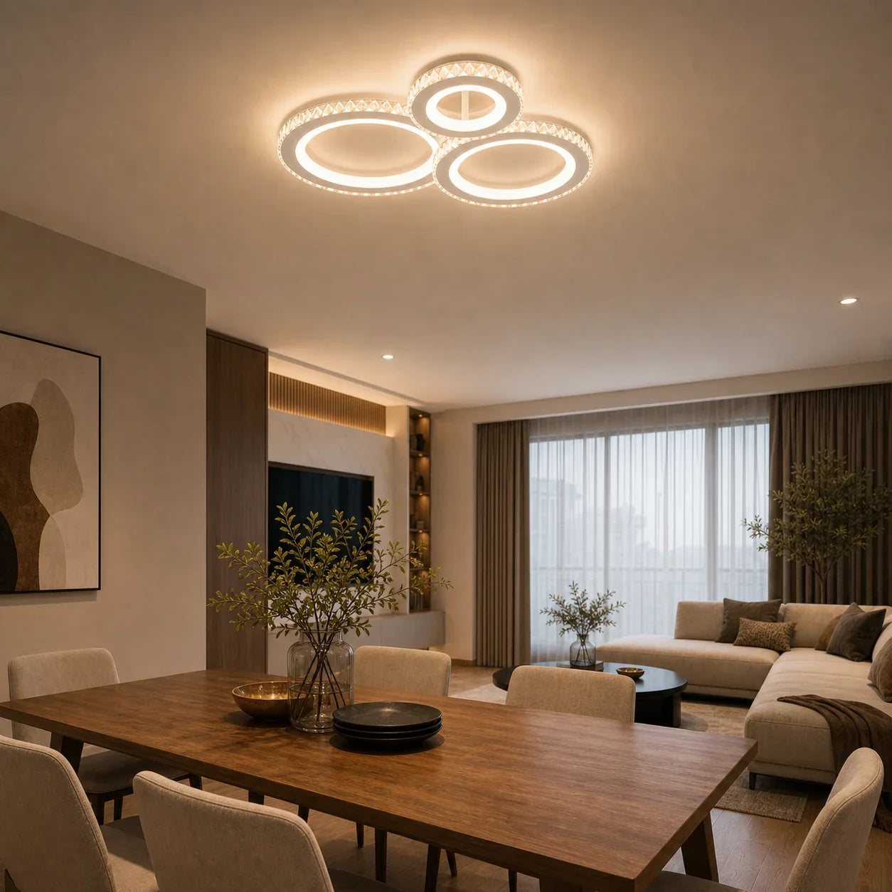 Lustra LED cu telecomanda si cristal NOVA ROTONDA RGB 75W, 3 Cercuri, lumina Rece/Calda/Neutra, Dimabila, Alb - 09_LT073-3WH.png