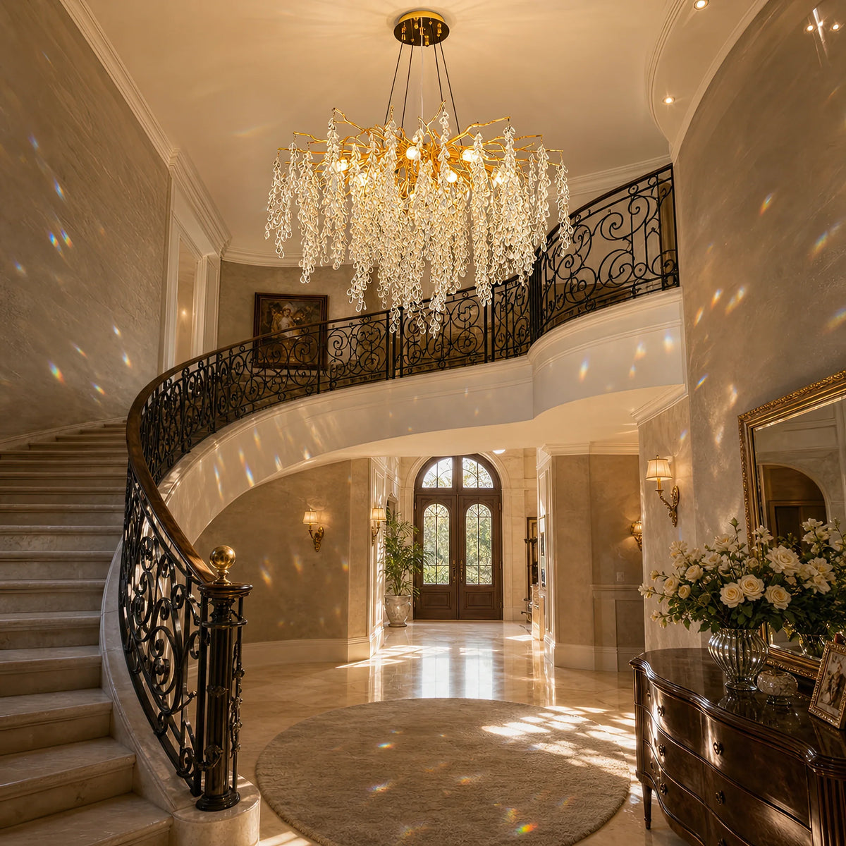 Candelabru Cristal WALTZ Cascade, 9x G9, Auriu, 80cm, Inaltime Reglabila - 13_CC331-80.png
