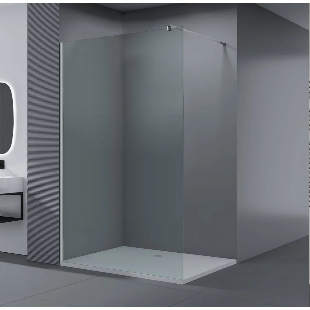 Paravan duș Walk-In 90x195 cm, sticlă securizată 8 mm, satin, profil metalic rezistent Dus Walk-in Default Title Alessandro Design