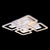 Lustra LED cu Telecomanda, FELIX, 5 Patrate, 107W, Lumina Rece/Calda/Neutra, Dimabila, Alb