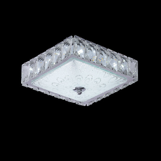 Lustra LED, 24W, 3000K/4000K/6000K, Cristal, Crom 29786 - LEDS