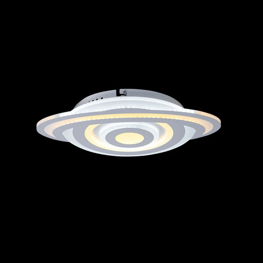 Lustra LED cu Telecomanda, 120W, 3000K/4000K/6000K, Acril si Metal, Alb, Dimabila, IP.20 5019/S - LEDS