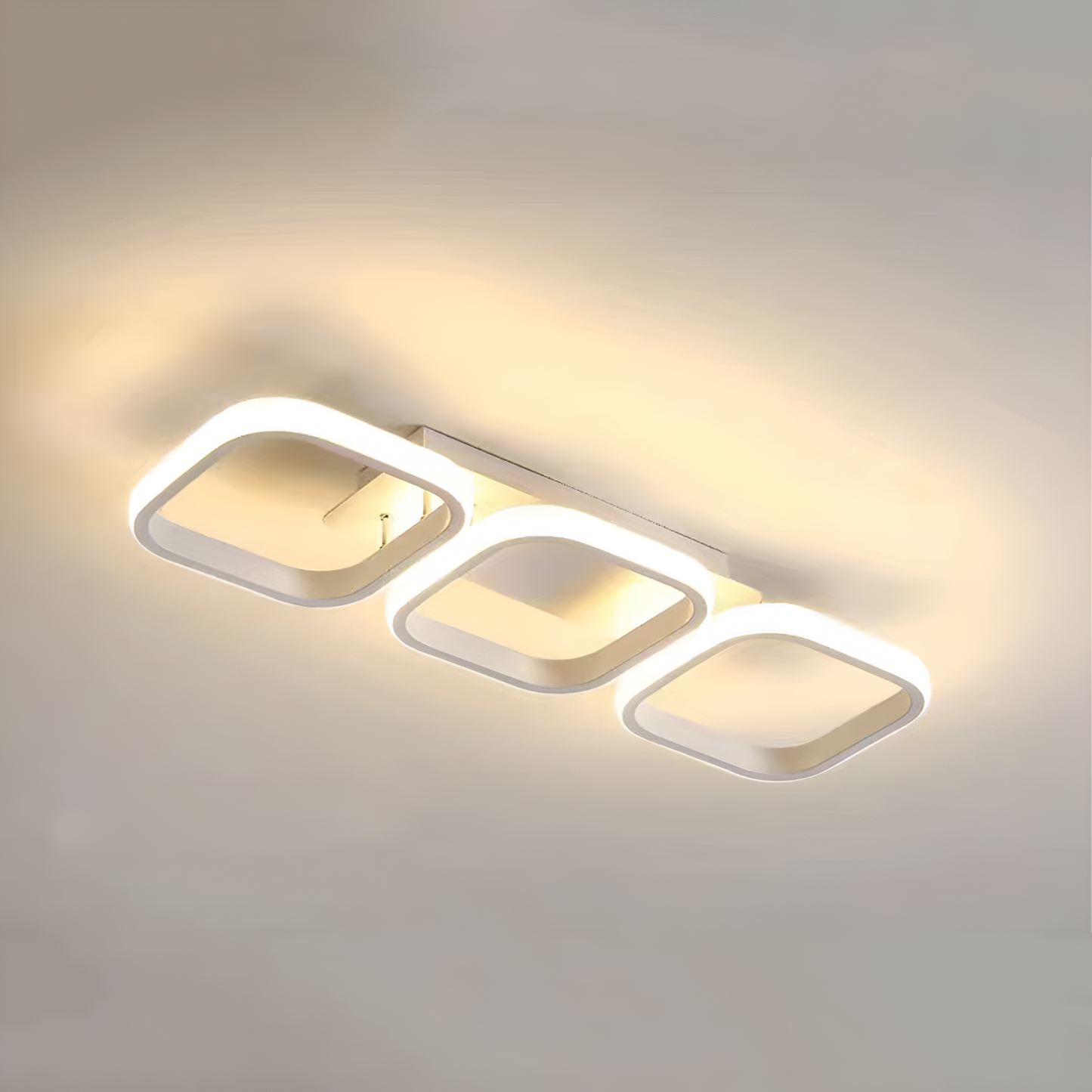 Lustra LED VERTEX 34W, 3 Patrate, Liniara, lumina Rece/Calda/Neutra, Alb Lustre LED Default Title Alessandro Design