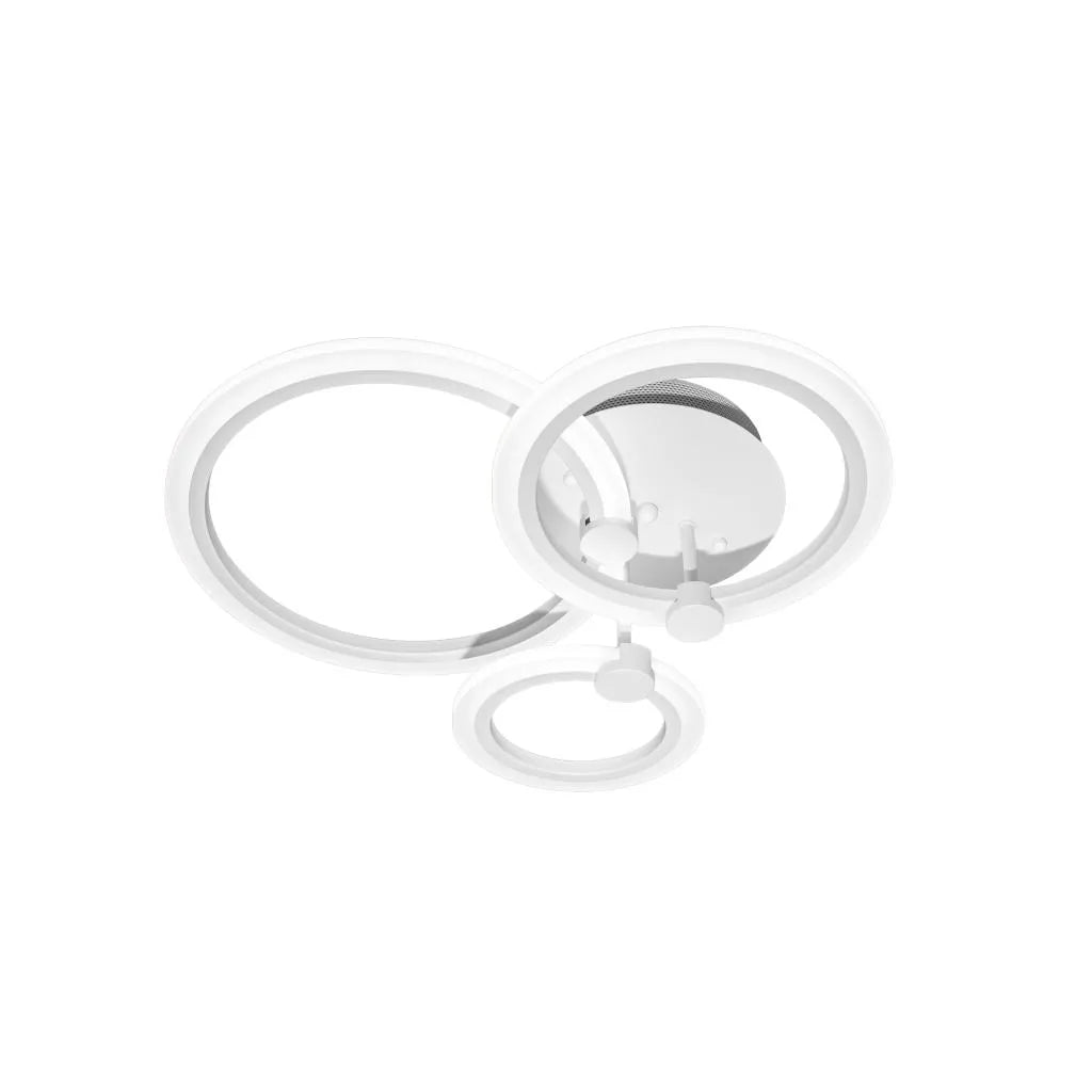 Lustra LED cu telecomanda BETTY 41W, 3 Cercuri, lumina Rece/Calda/Neutra, Dimabila, Alb