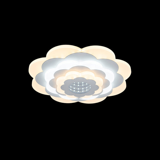 Lustra LED 3D, 24W, 3000K/4000K/6000K, Alb, Acril, IP.20 4310