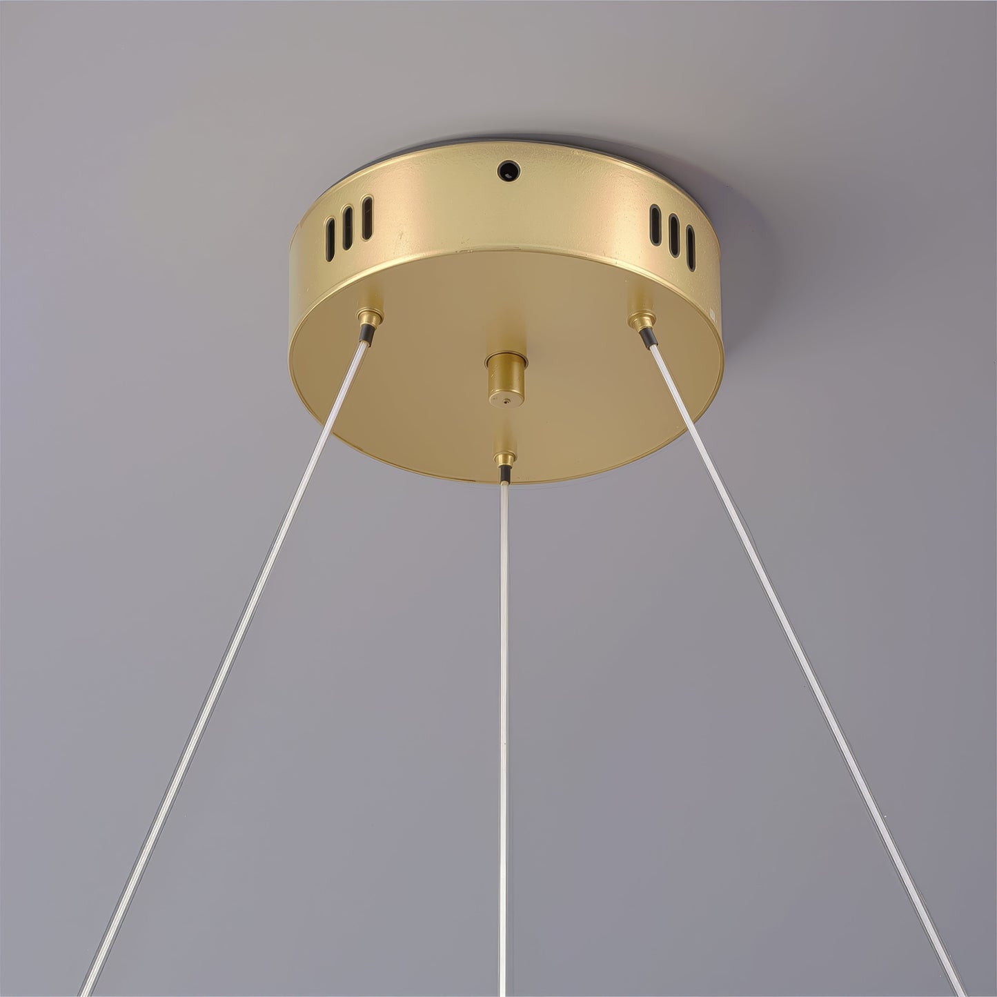 Lustra LED suspendata  FAUSTO II, 42W, lumina Rece/Calda/Neutra, Inaltime Reglabila, Auriu