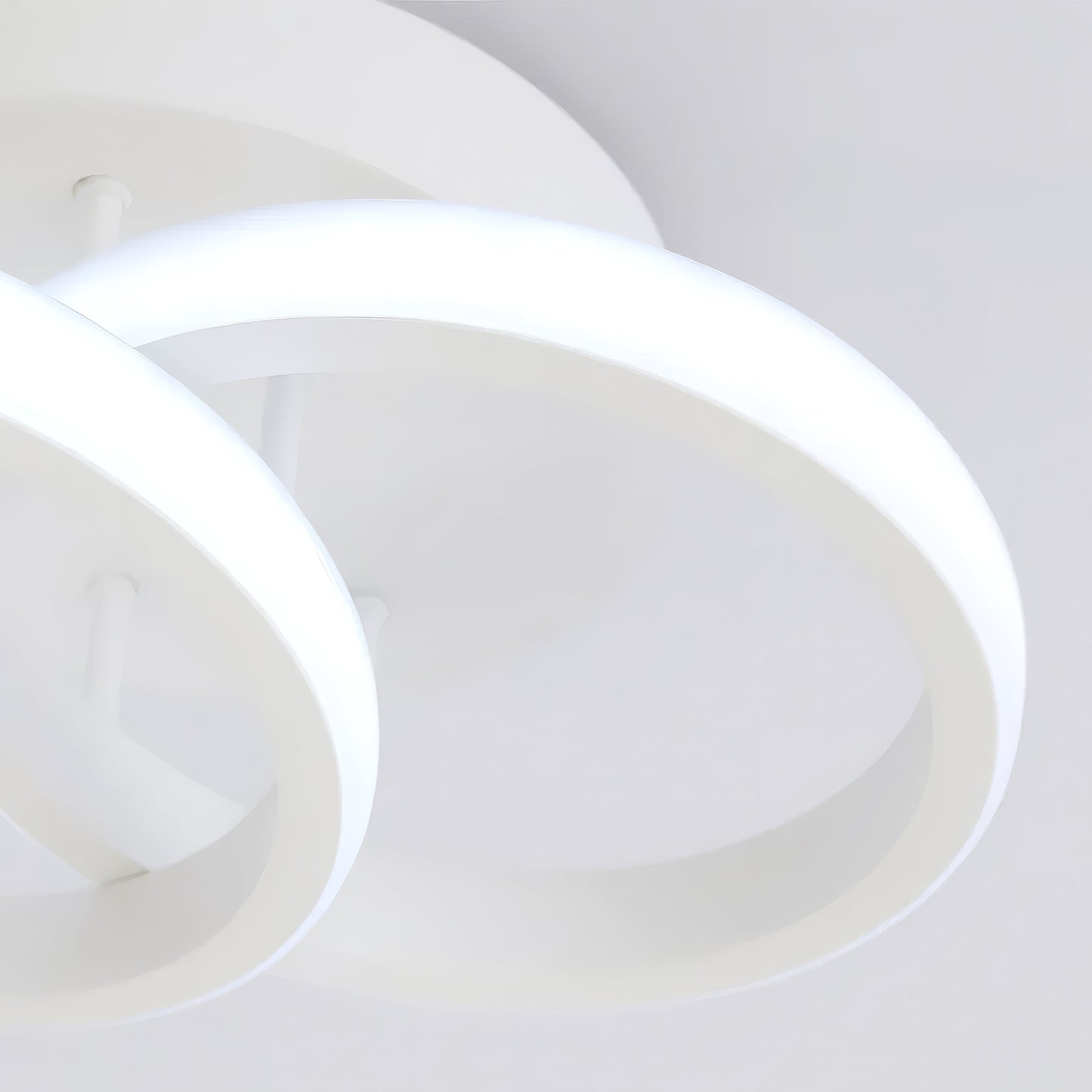 Lustra LED VERTEX CIRCULA 21W, 2 Cercuri, Rame Metalice, lumina Rece/Calda/Neutra, Alb