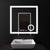 Oglinda LED Rectangulara 60x60cm Souverain MotionGlow Marcello Sistem Dezaburire Ceas & Termometru Lupa Cosmetica Dimabila