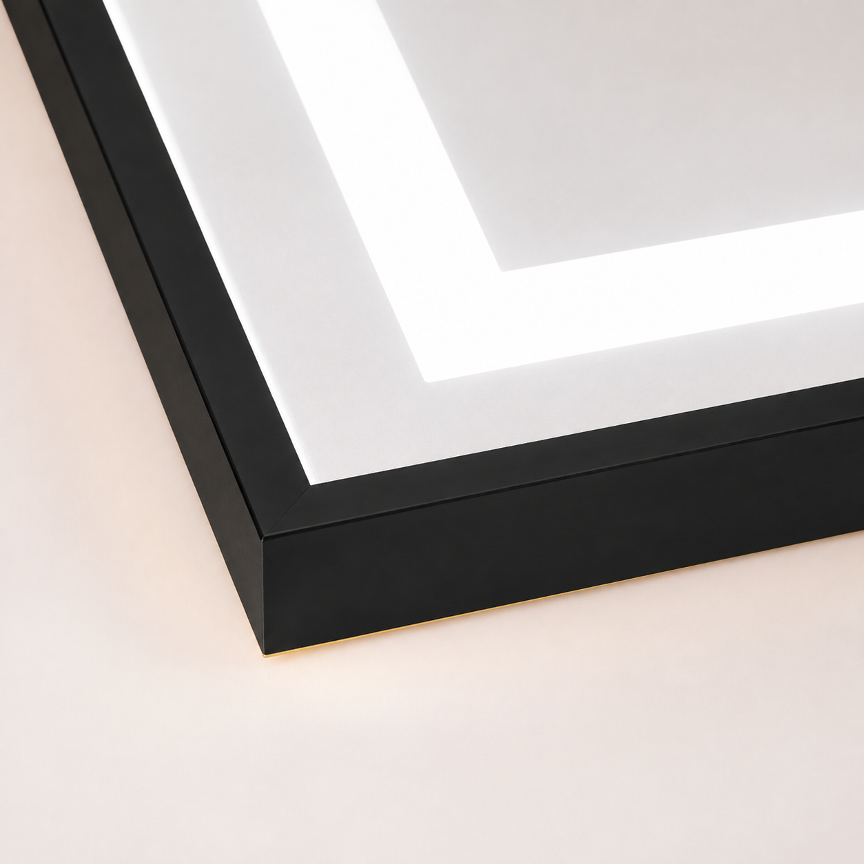 Oglinda LED Rectangulara, Rama Neagra, 50x160cm, Dimabila, Lumina Rece/Calda/Neutra, Dressing Couture
