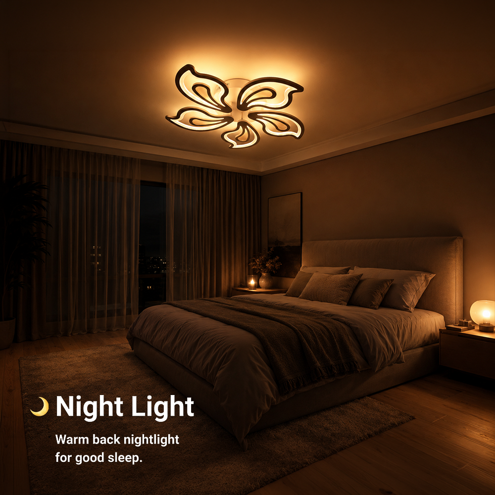 Lustra LED cu telecomanda LILY 86W, 5 Elemente, lumina Rece/Calda/Neutra, Dimabila, Alb Lustre LED cu Telecomanda Default Title Alessandro Design