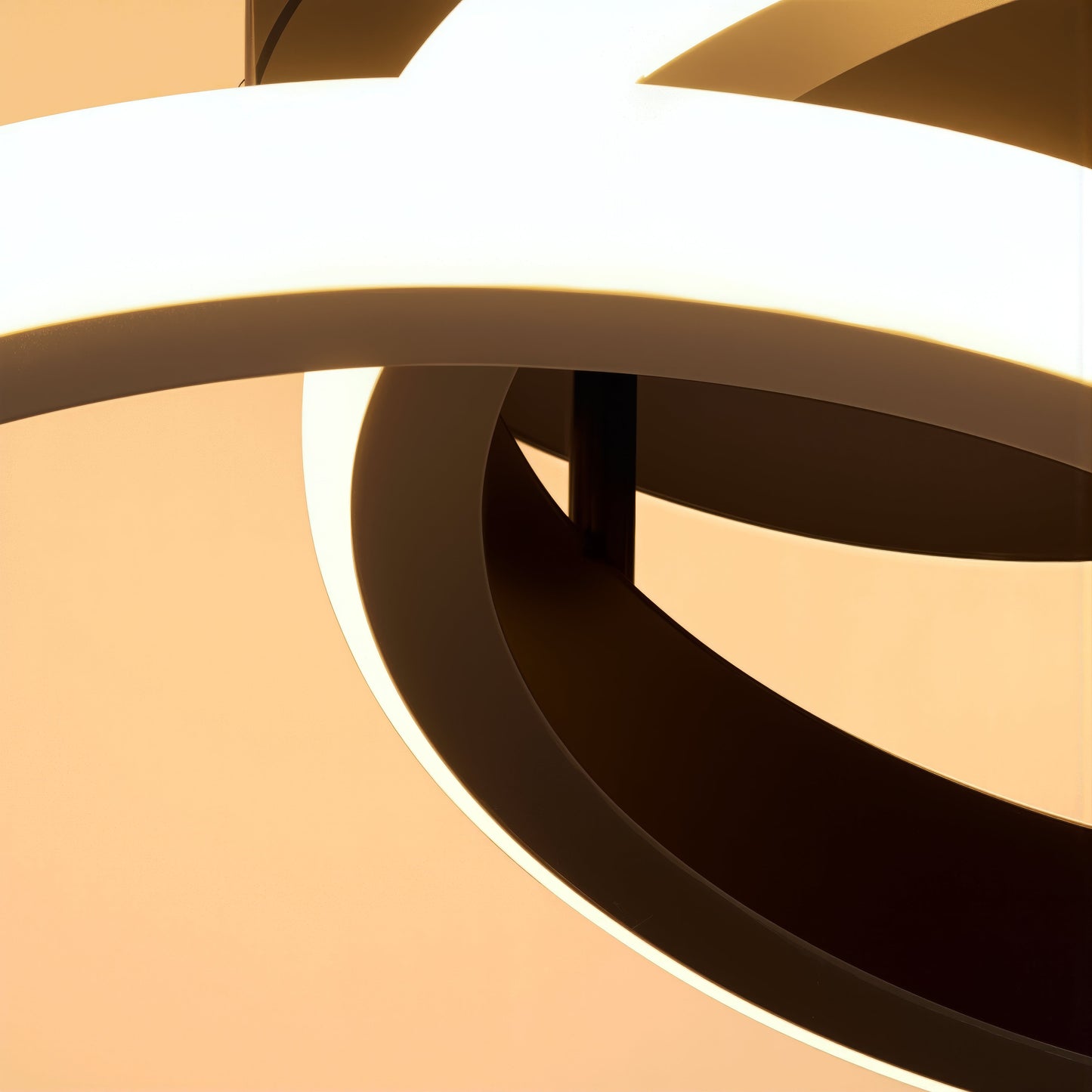 Lustra LED VERTEX CIRCULA 21W, 2 Cercuri, Rame Metalice, lLumina Rece/Calda/Neutra 3000K/4000K/6000K, Negru, Metal