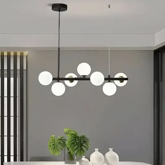 Lustra cu bec moderna LOFT Pavilion, 7x G9, Negru, Metal, Inaltime Reglabila Lustre Moderne Default Title Alessandro Design