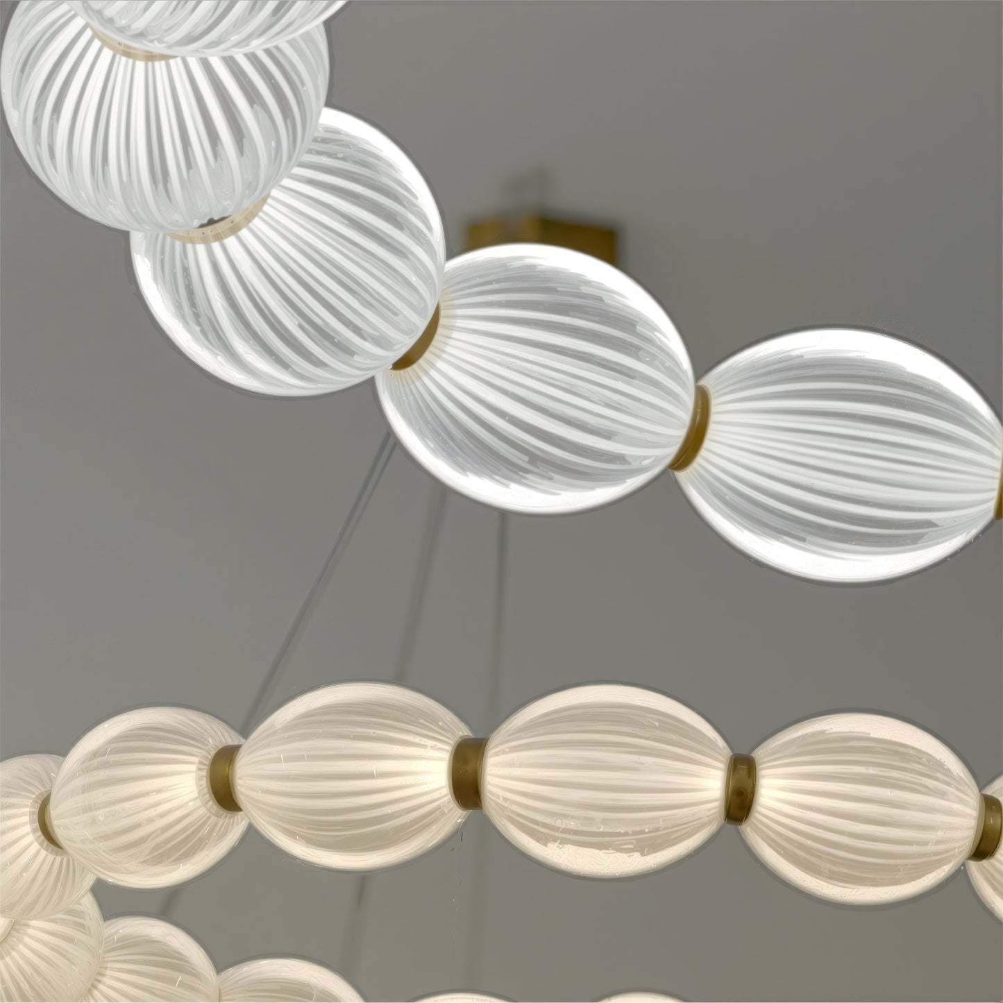 Lustra LED suspendata  FAUSTO II, 42W, lumina Rece/Calda/Neutra, Inaltime Reglabila, Auriu