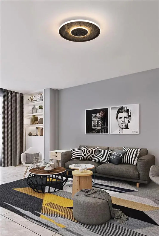 Lustra cu telecomandă LT656BK, 3000/4000/6000K, Ø40.5,46W, Negru