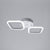 Lustra LED ERIKA, 11W, 2 Patrate, lumina Neutra, Alb